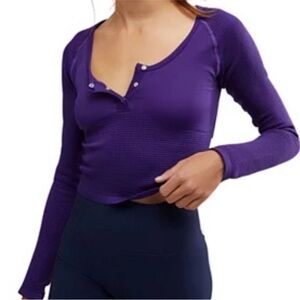Free People Movement Bail Out
Women's Shirt, Dark Amethyst Purple Size M/L, NWT